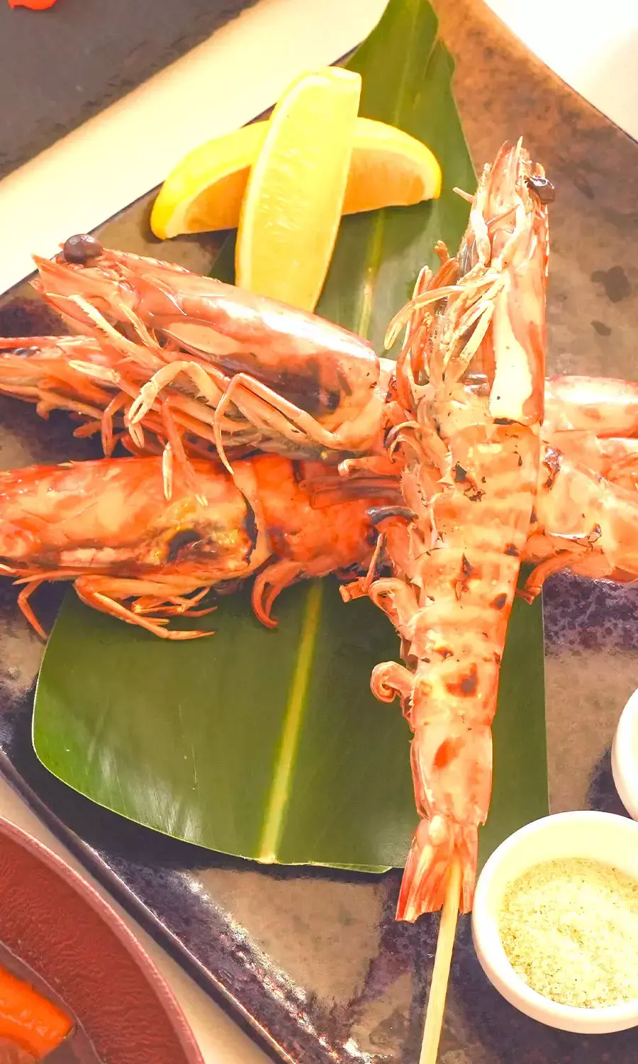 Grilled prawns from Taketomi Island